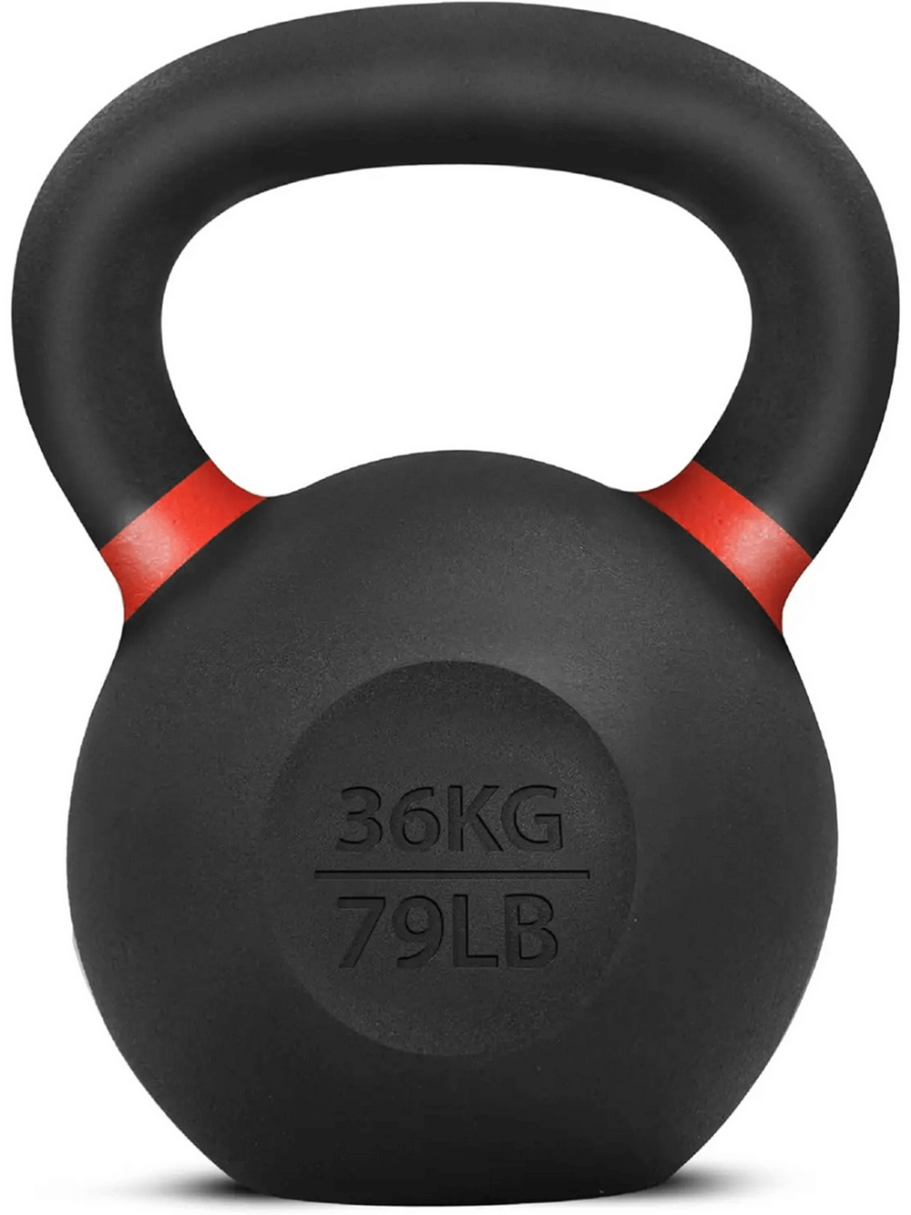 79 LB Cast Iron Kettlebell for advanced strength training with non-slip handle and durable finish, model SF3374.