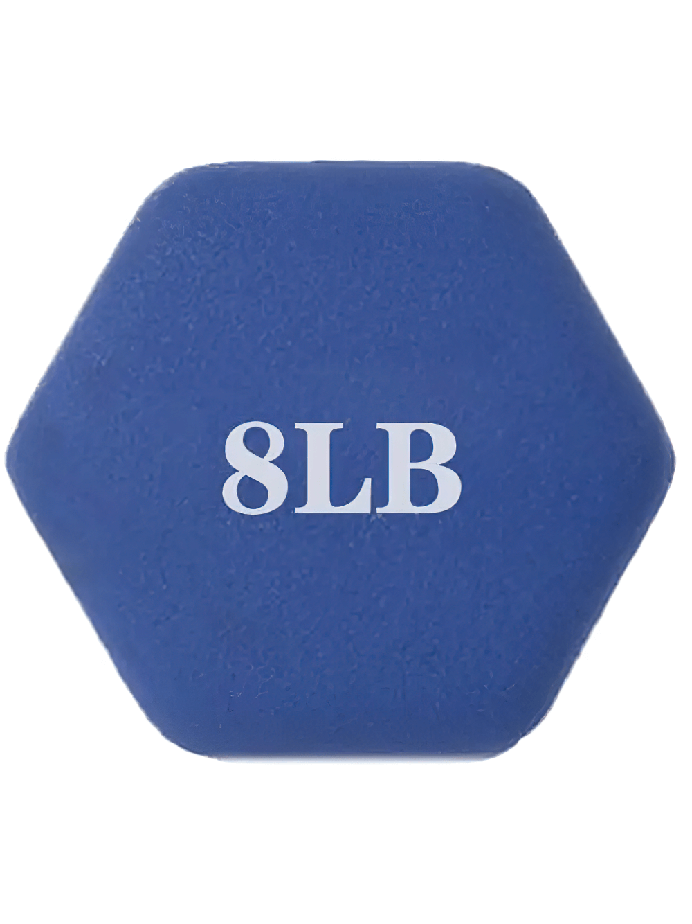 Blue 8lb Neoprene Dumbbells Pair for Strength Training - SF3435 with hexagonal design for non-slip fitness use