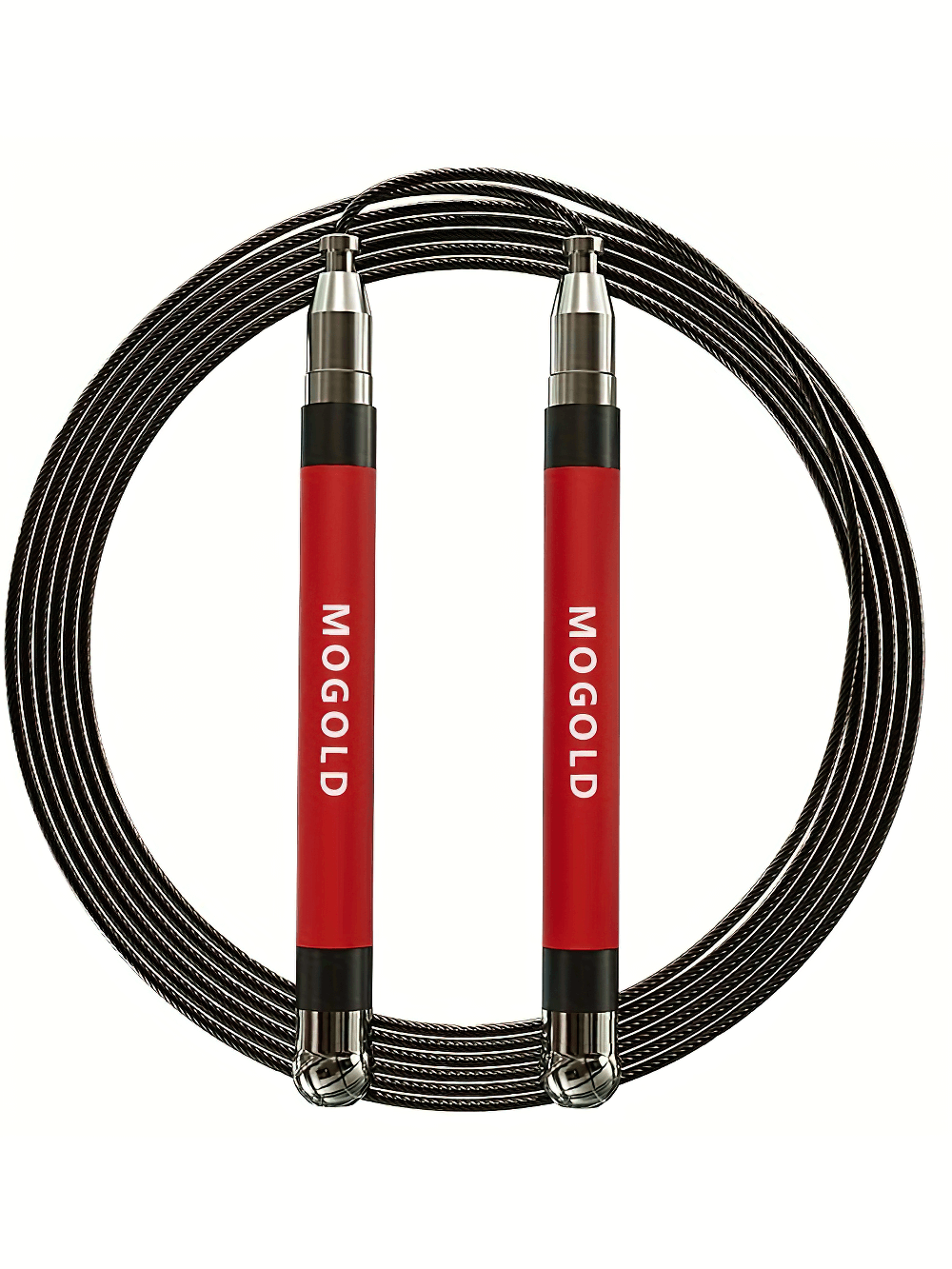 High-Speed Jump Rope SF2766 with red stainless steel handles and tangle-free cable for seamless workouts, perfect for cardio and training.