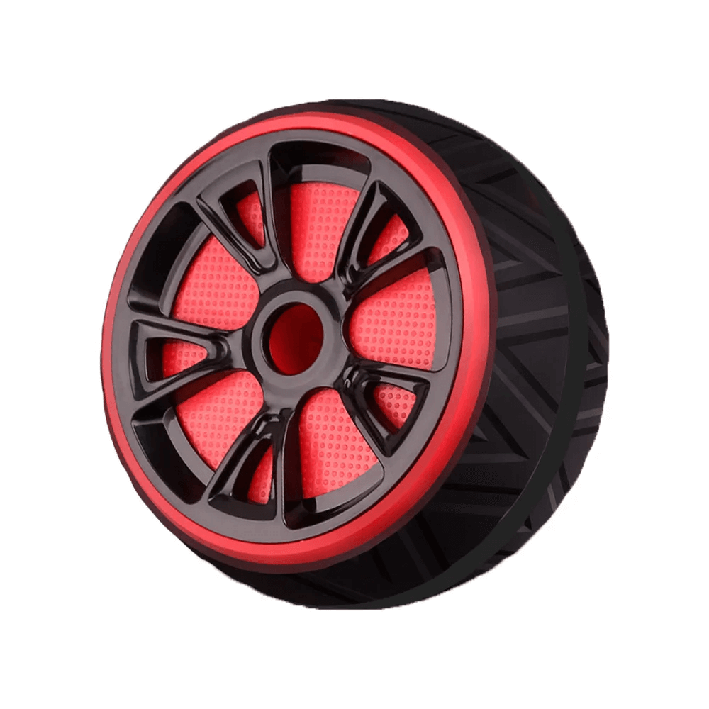 Red and black ab roller wheel for core exercise and strength training at home