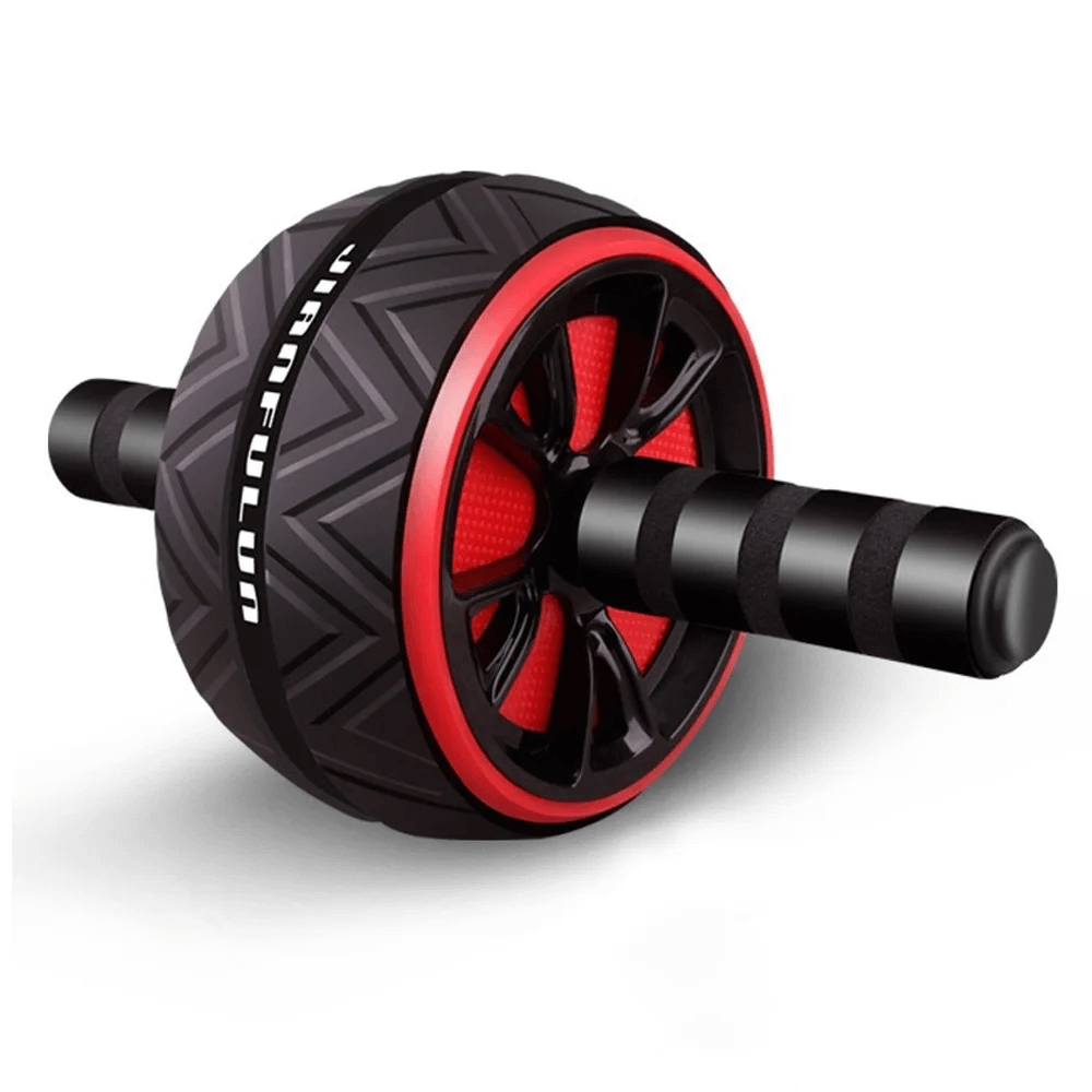 Ab Roller Wheel with anti-slip handles and resistance bands, perfect for core strength training and home fitness workouts, model SF3219.