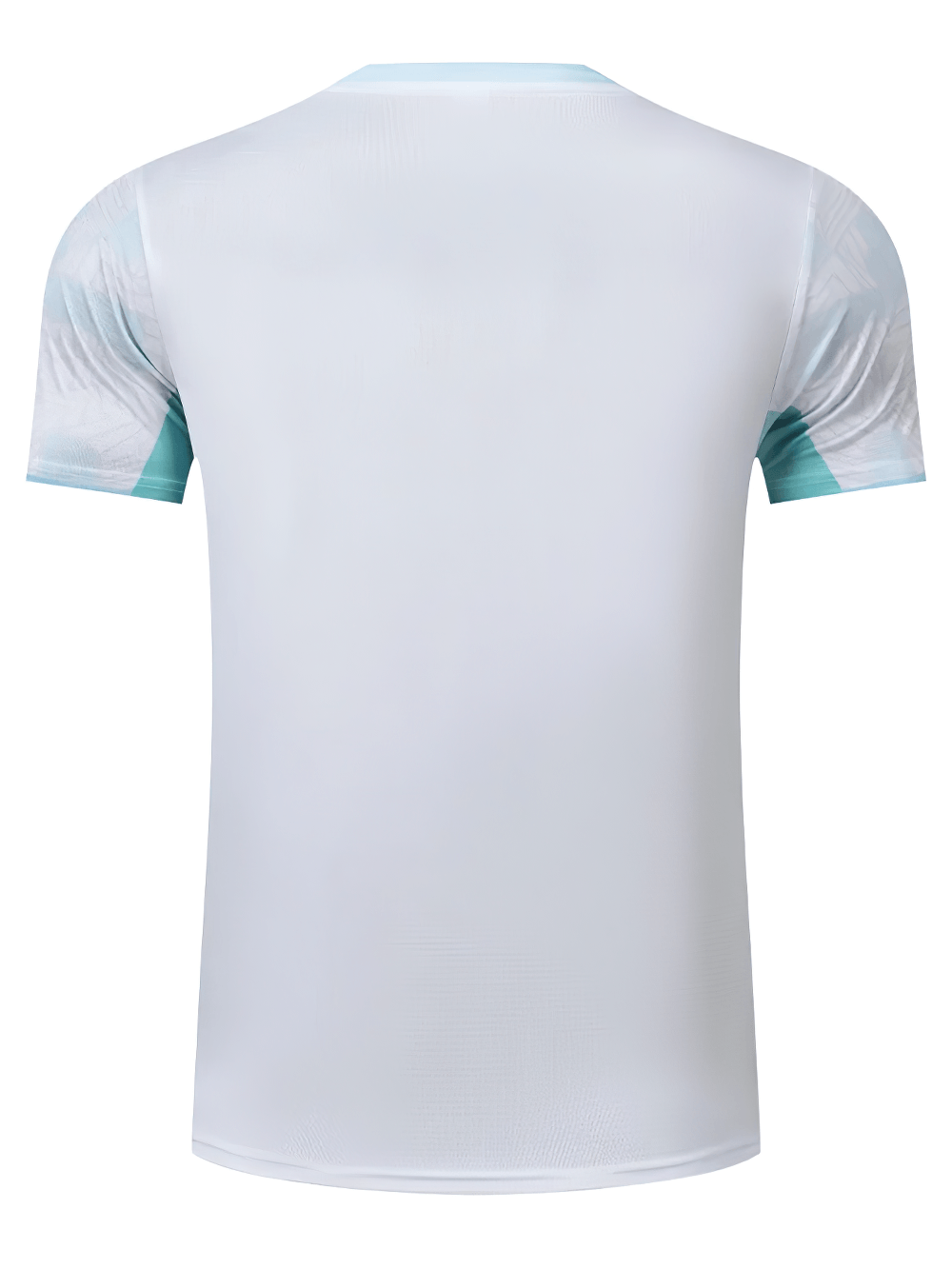 Back view of Abstract Print V-Neck Soccer Training Jersey - SF4624, showcasing its smooth design and short sleeves.