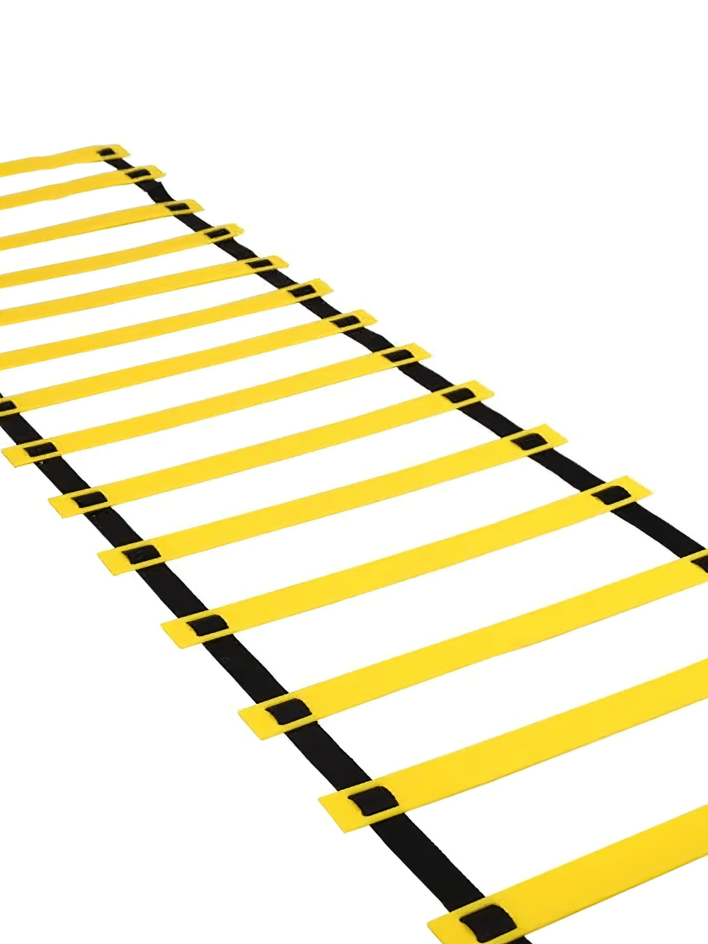 Adjustable agility ladder SF3168 for speed, agility, and footwork training, made of durable yellow and black PP material.