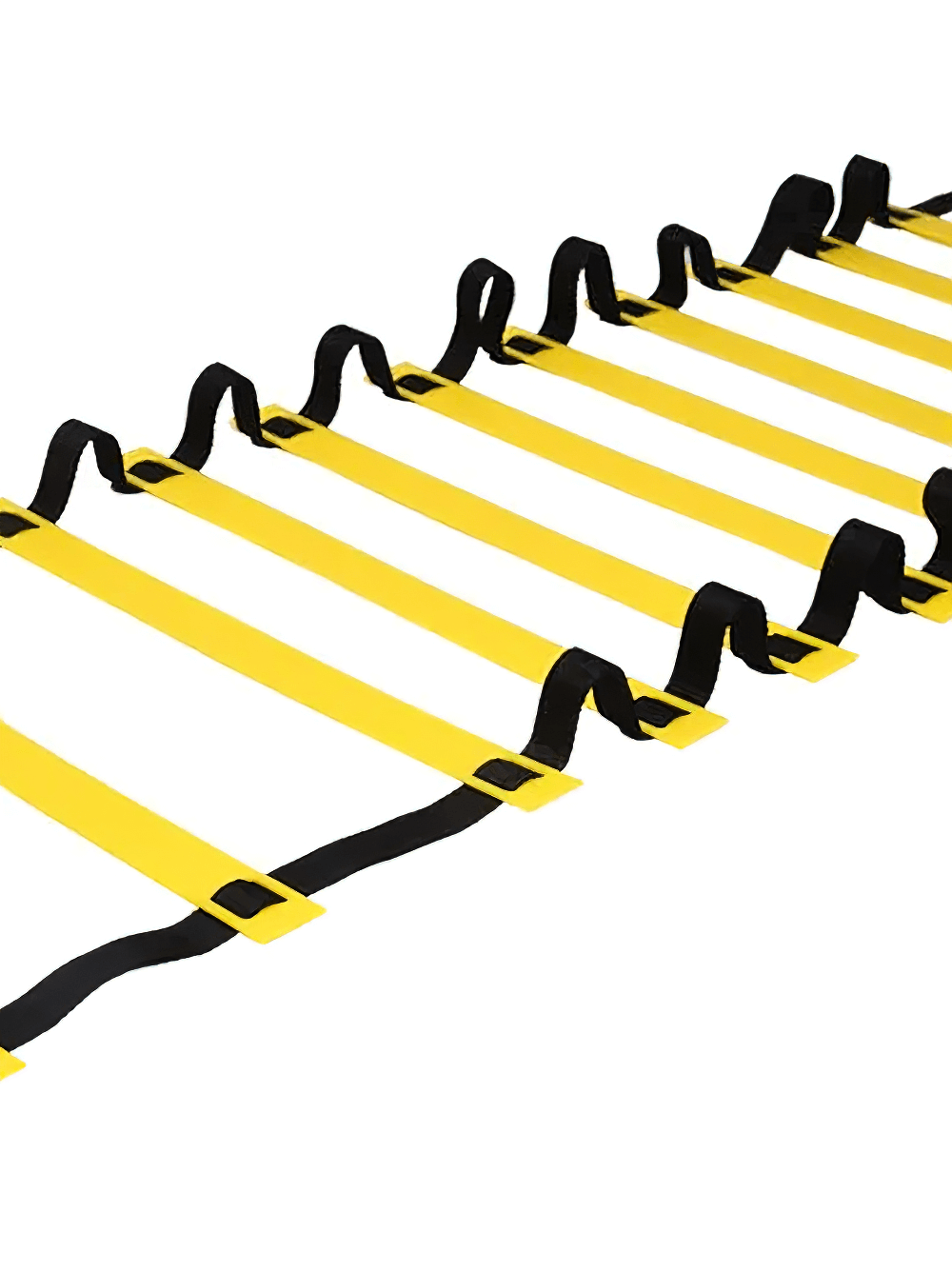 Yellow adjustable agility ladder for speed, footwork, and cardio training, ideal for HIIT and athletic conditioning, SF3168.