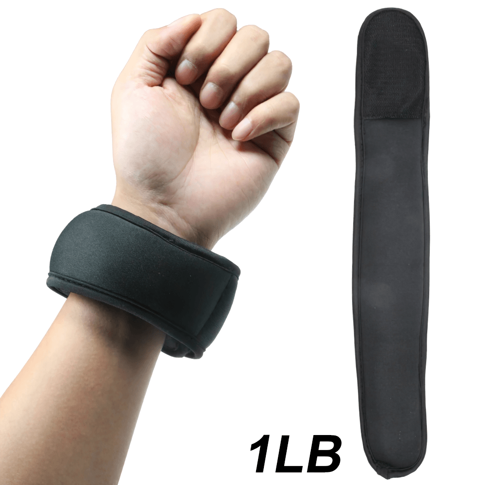 Adjustable silicone ankle and wrist weight set for yoga and sports, 1lb each. Ideal for strength training and endurance workouts.