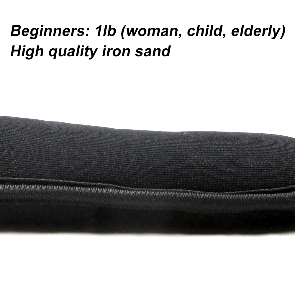 Close-up of 1lb silicone adjustable ankle and wrist weight with high-quality iron sand, suitable for beginners, including women, children, elderly.