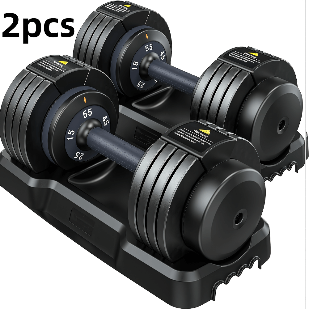 Adjustable dumbbell set SF2924 with anti-slip grip, 5-in-1 weight options, perfect for versatile home gym workouts, 2 pieces