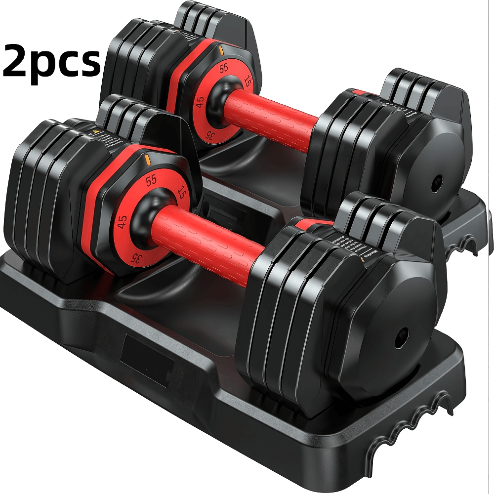 Adjustable Dumbbell Set SF2924 with anti-slip grip, 2PCS, versatile home gym weights for quick-adjust and efficient workouts