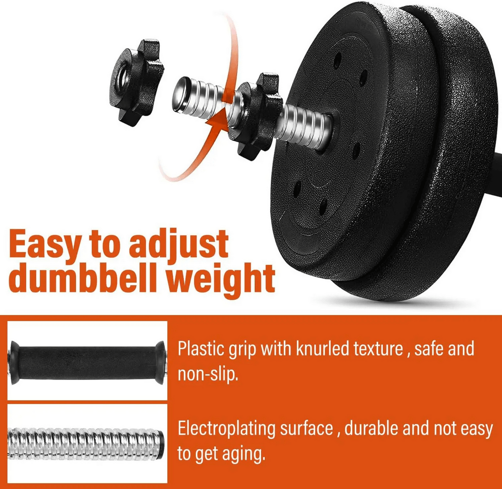 Adjustable dumbbell with anti-slip handle and chrome grip, featuring non-slip texture and durable, anti-rust design for home workouts.