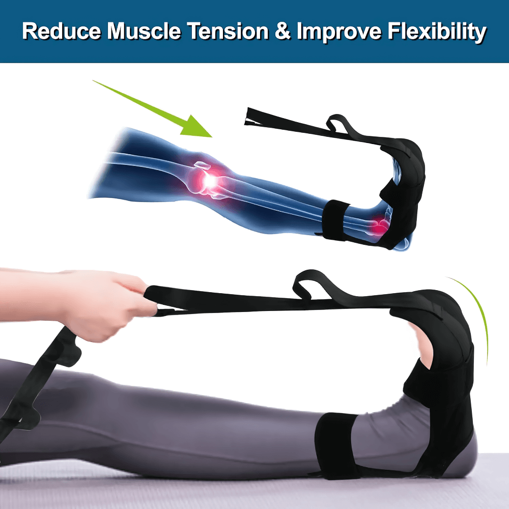 Adjustable foot stretching band SF3319 enhancing flexibility to reduce muscle tension in yoga and rehabilitation training.