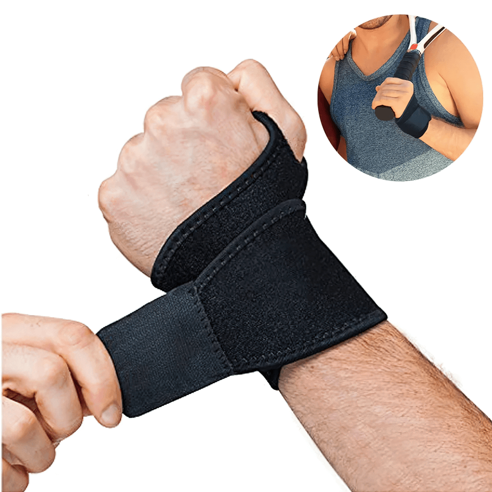 Adjustable gym wrist support brace SF3158 for fitness, boxing, and MMA, stabilizing joints and reducing injury risk during training.