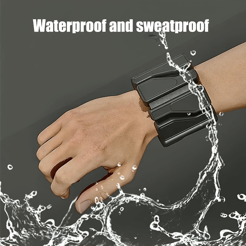 Waterproof adjustable silicone wrist weights SF3310 in action, perfect for fitness and durable in any workout environment.
