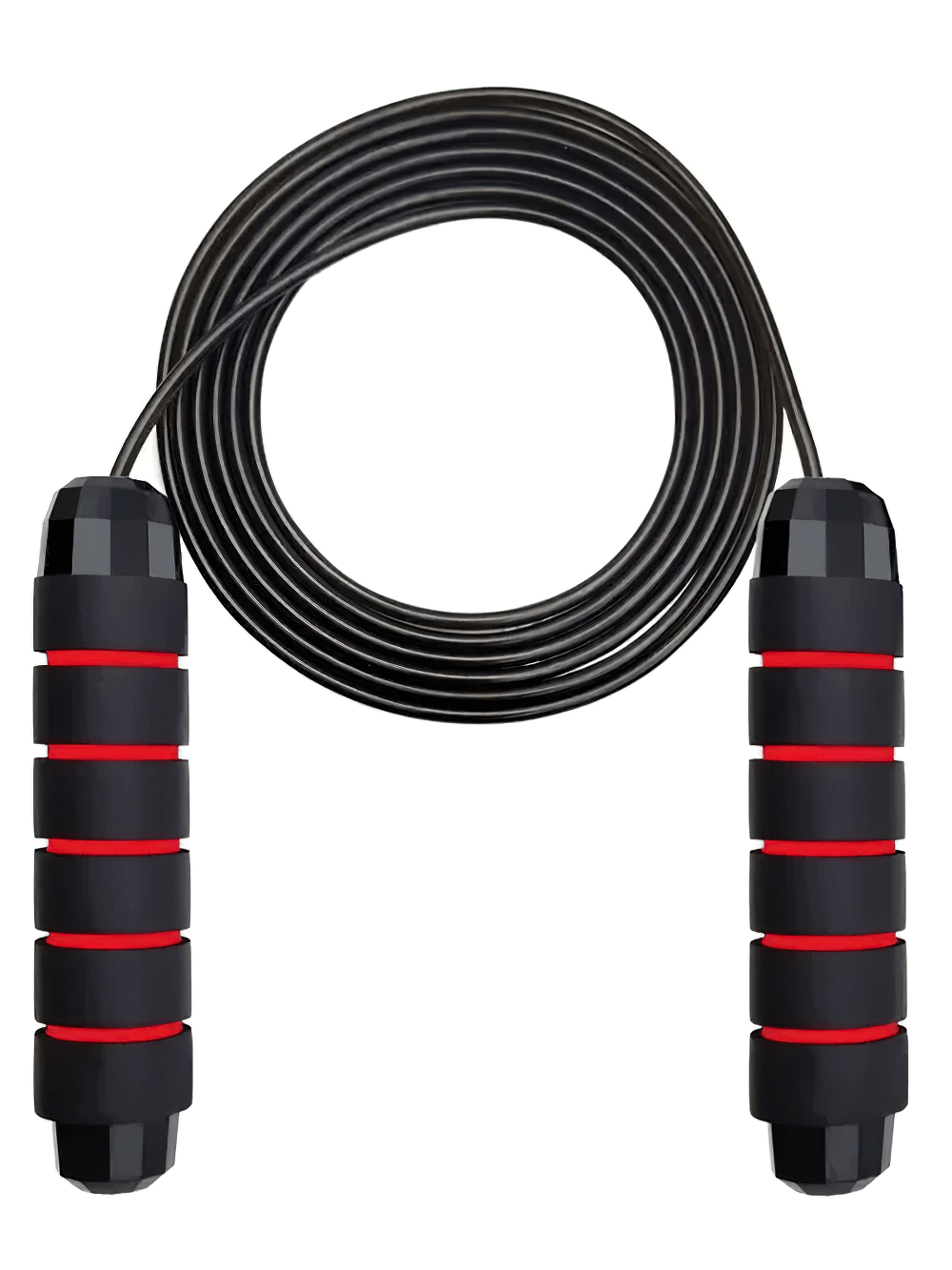 Adjustable speed jump rope with EVA foam handles for cardio and agility training, perfect for boxing and MMA workouts.