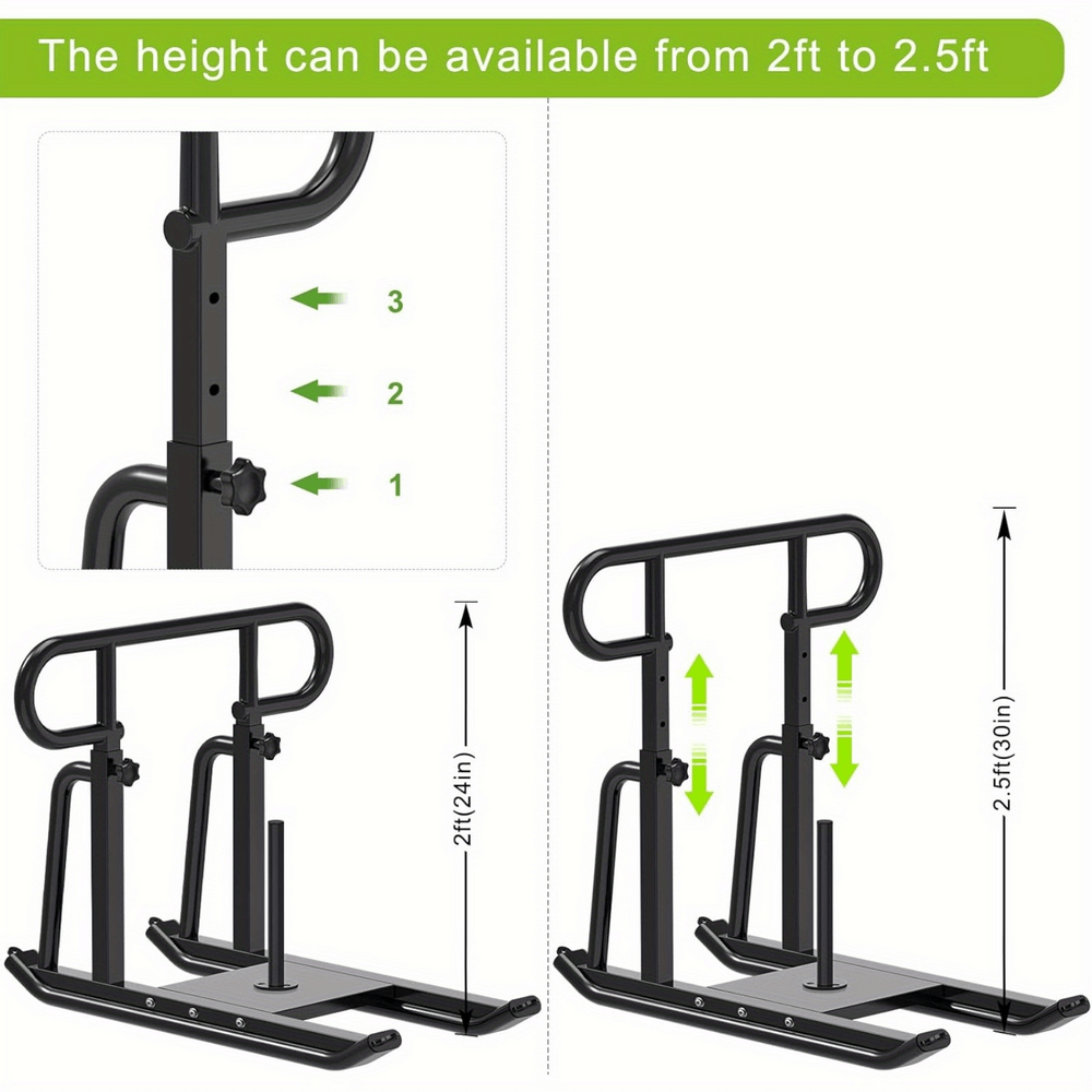 Adjustable speed training sled showing height options from 2ft to 2.5ft for versatile strength workouts, model SF2894.