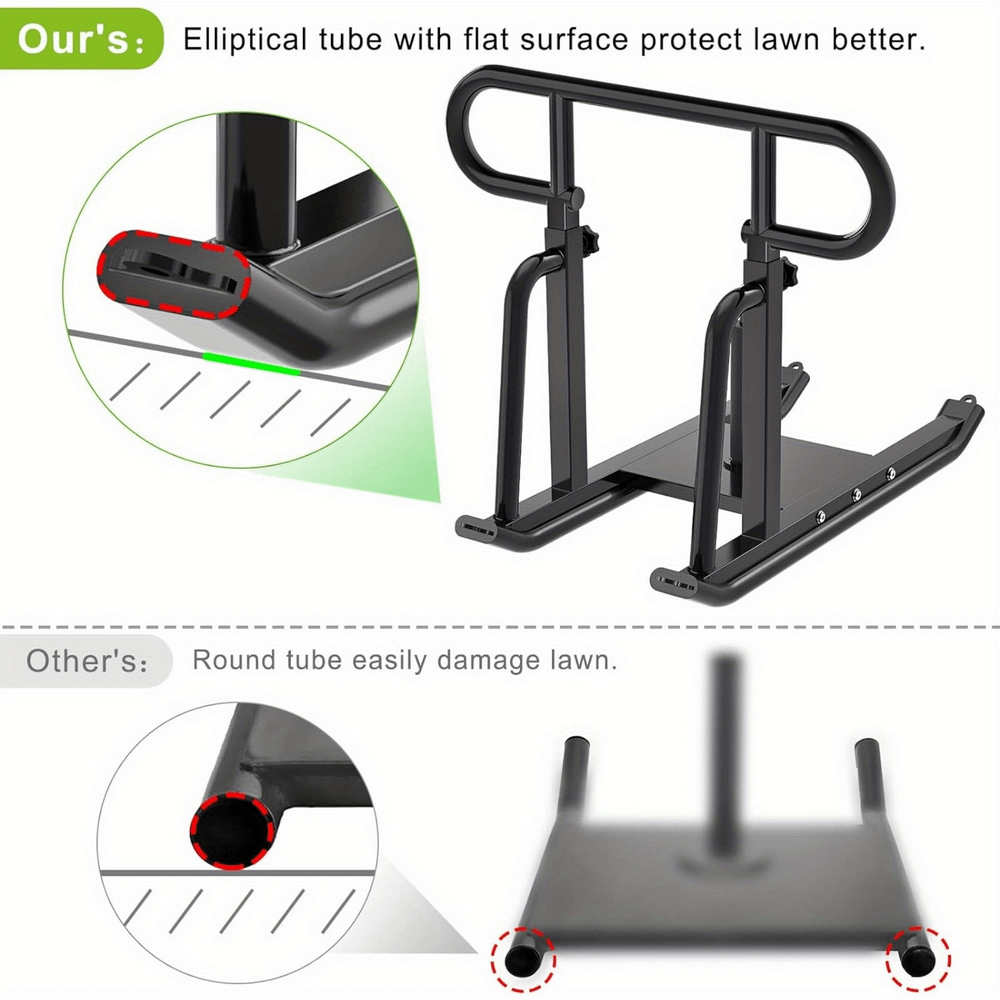 Elliptical tube design protects lawn on adjustable speed training sled SF2894