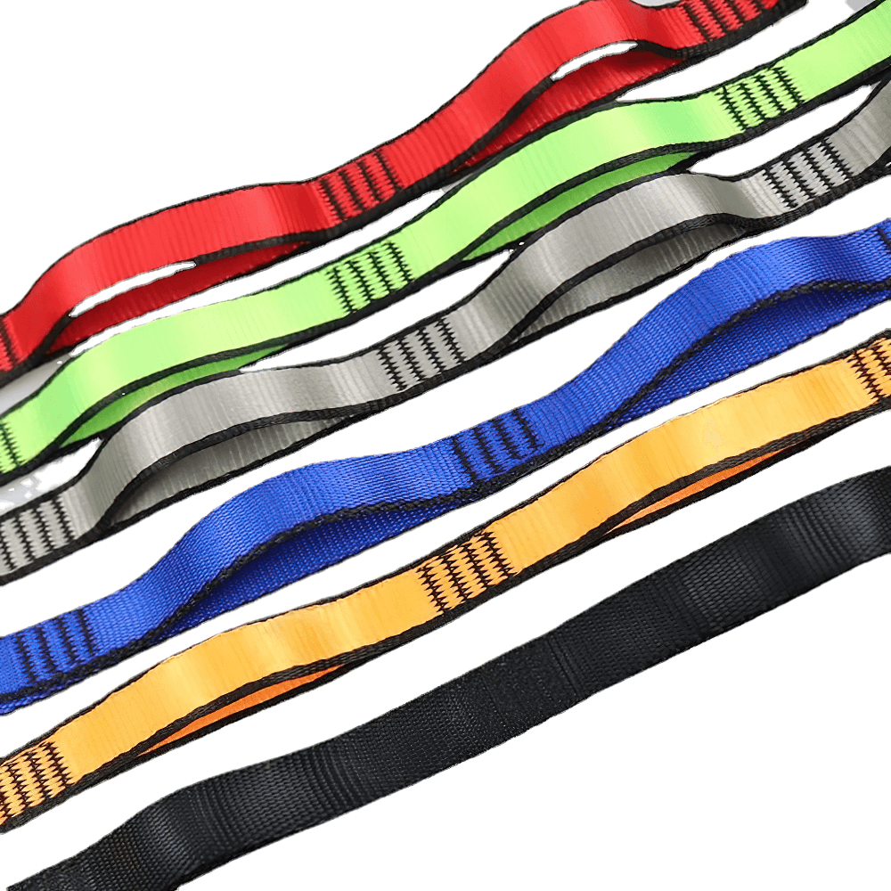 Colorful multi-loop stretch straps for fitness and physical therapy, perfect for yoga, Pilates, dance, and leg flexibility training.