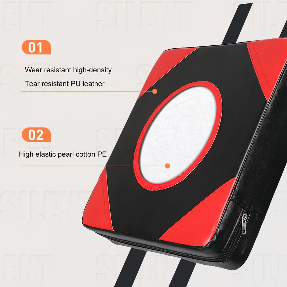 Elevate your training with this wall-mounted PU leather boxing pad featuring a striking red and black design, ideal for precision and durability.