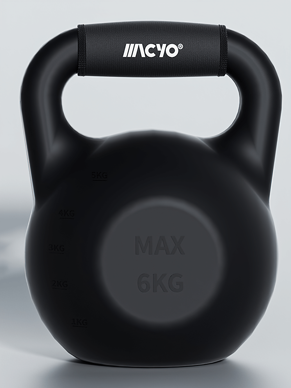 Black adjustable water-filled kettlebell SF2954 with ergonomic handle, max weight 6kg, ideal for versatile home and gym workouts.