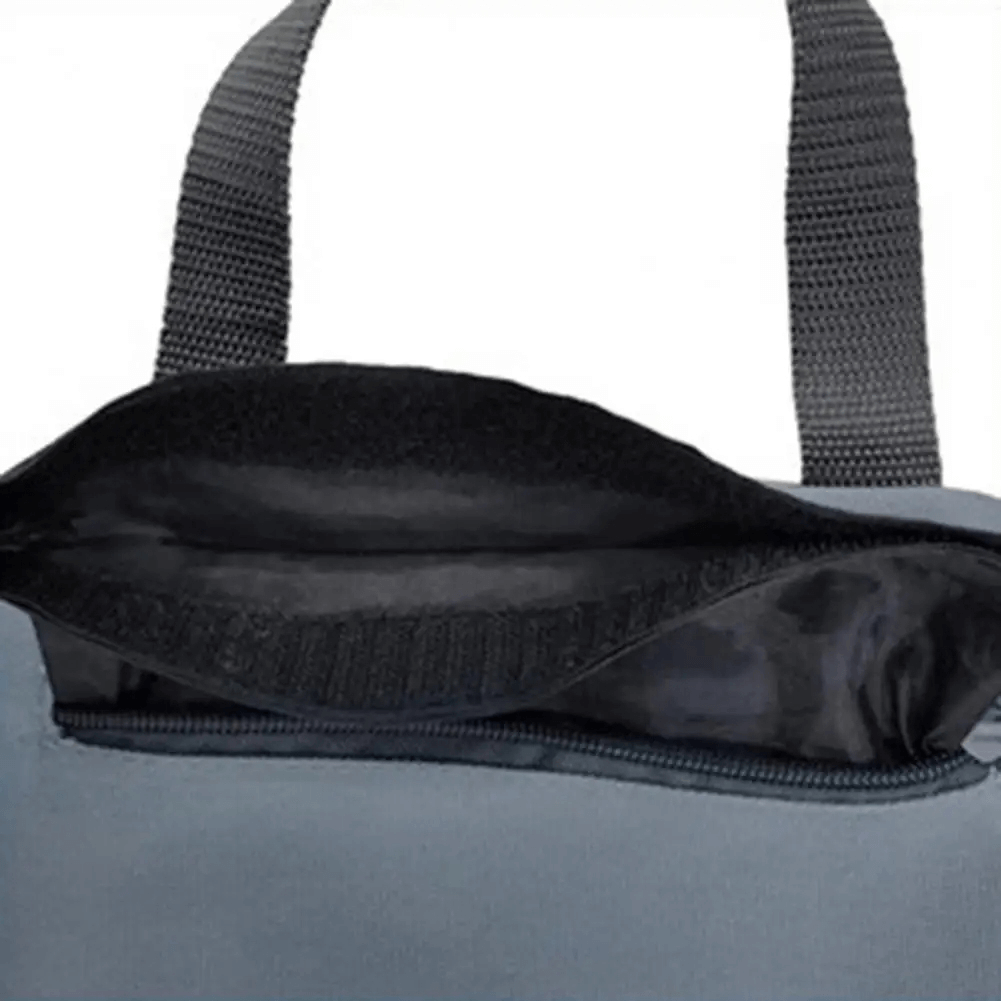 Adjustable weighted sandbag with open zipper showing durable fabric and secure closure for yoga and training, SF3357 model.