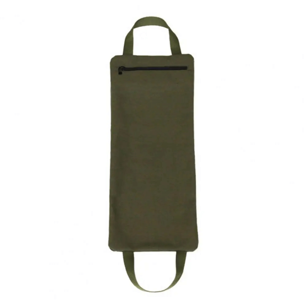 Adjustable weighted sandbag for yoga and fitness, featuring durable fabric and handles for easy use. Ideal for diverse workouts.
