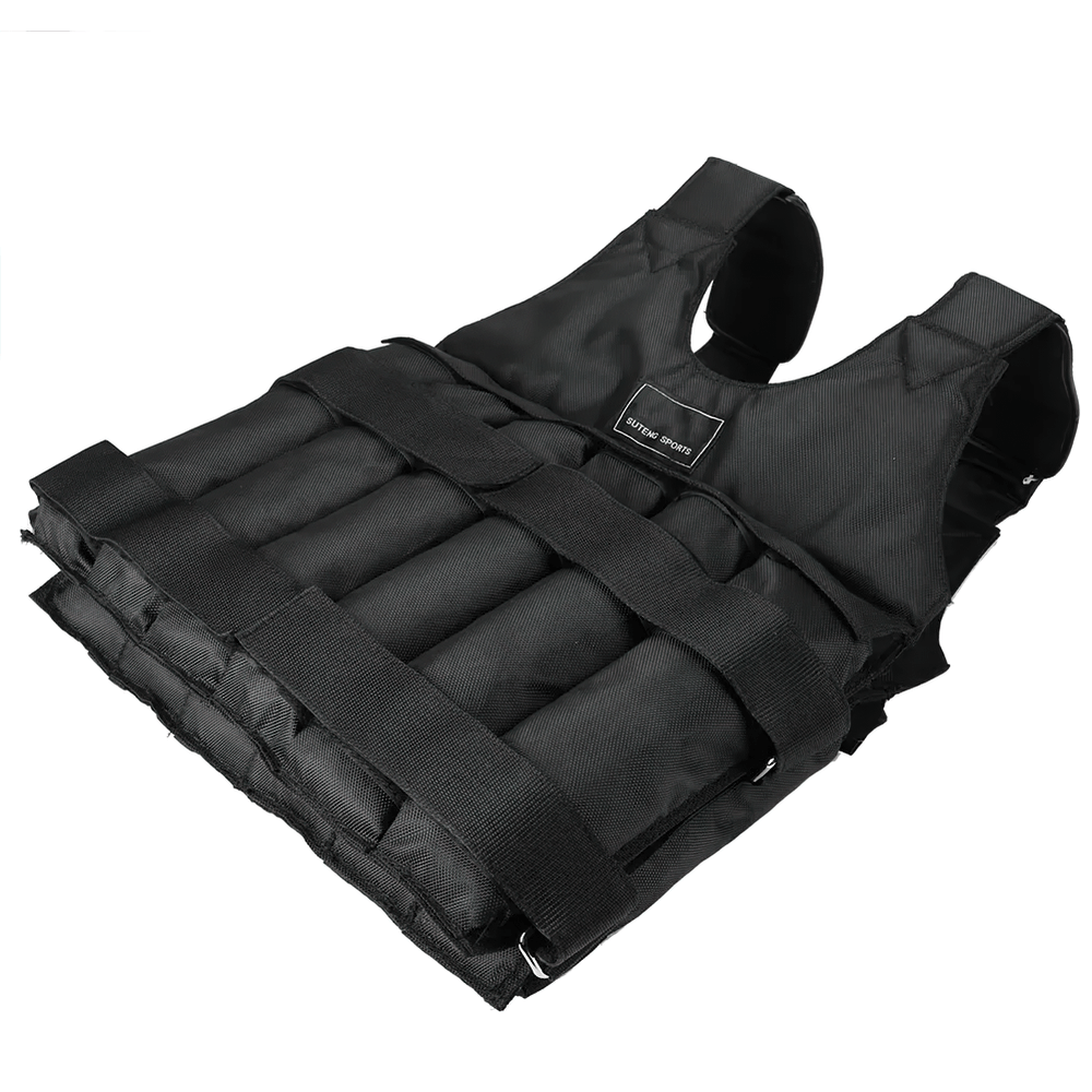 Adjustable weighted training vest for fitness with durable fabric and 3D cushioning for gym and running - SF3423.