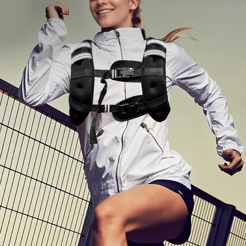 Adjustable Weighted Vest with Reflective Stripes - SF3433
