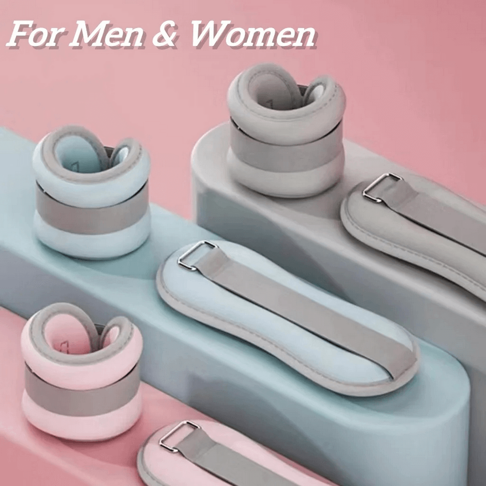 Pastel-colored adjustable wrist and ankle weights, ideal for men and women, perfect for running, yoga, and home workouts.