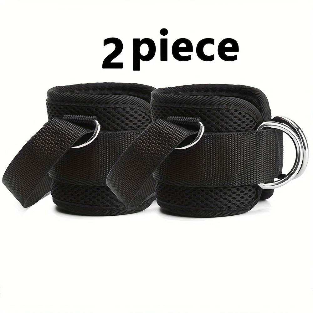 Dual D-Ring Ankle Weights for Women - Adjustable Leg Training with Straps - Pack of 2