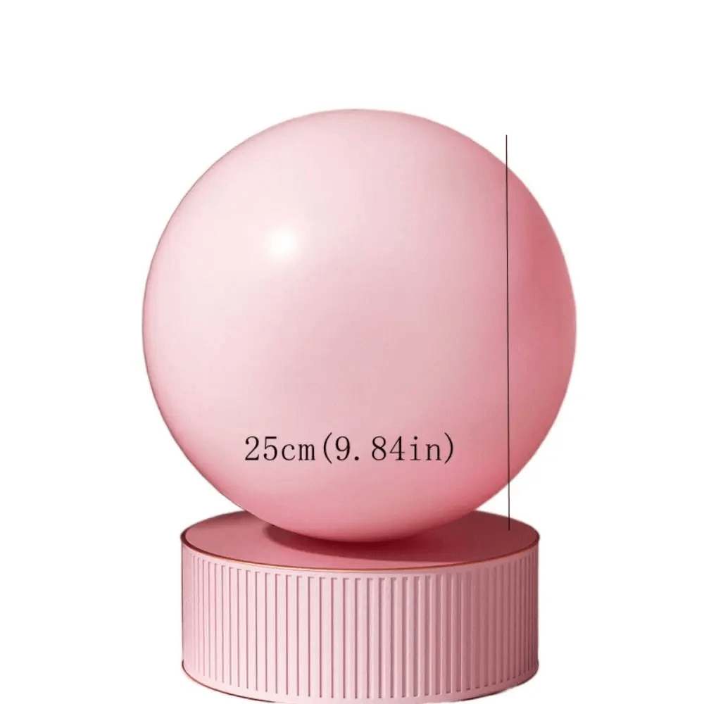 25cm pink anti-explosion Pilates yoga ball for women's fitness, perfect for leg and hip workouts, flexibility, and core exercises.