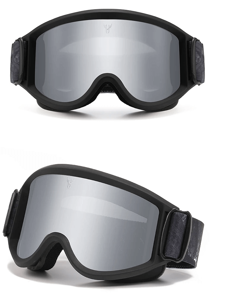 Stylish anti-glare UV protection ski goggles SF2216 with wide polarized lenses and adjustable strap, perfect for snowboarding.