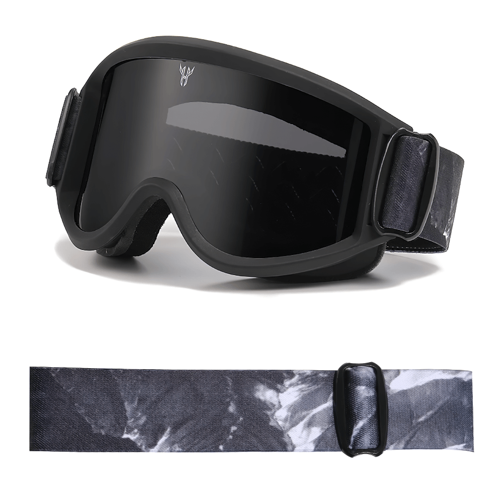 Anti-Glare UV Protection Ski Goggles SF2216 with wide lens and adjustable strap displayed on a white background.