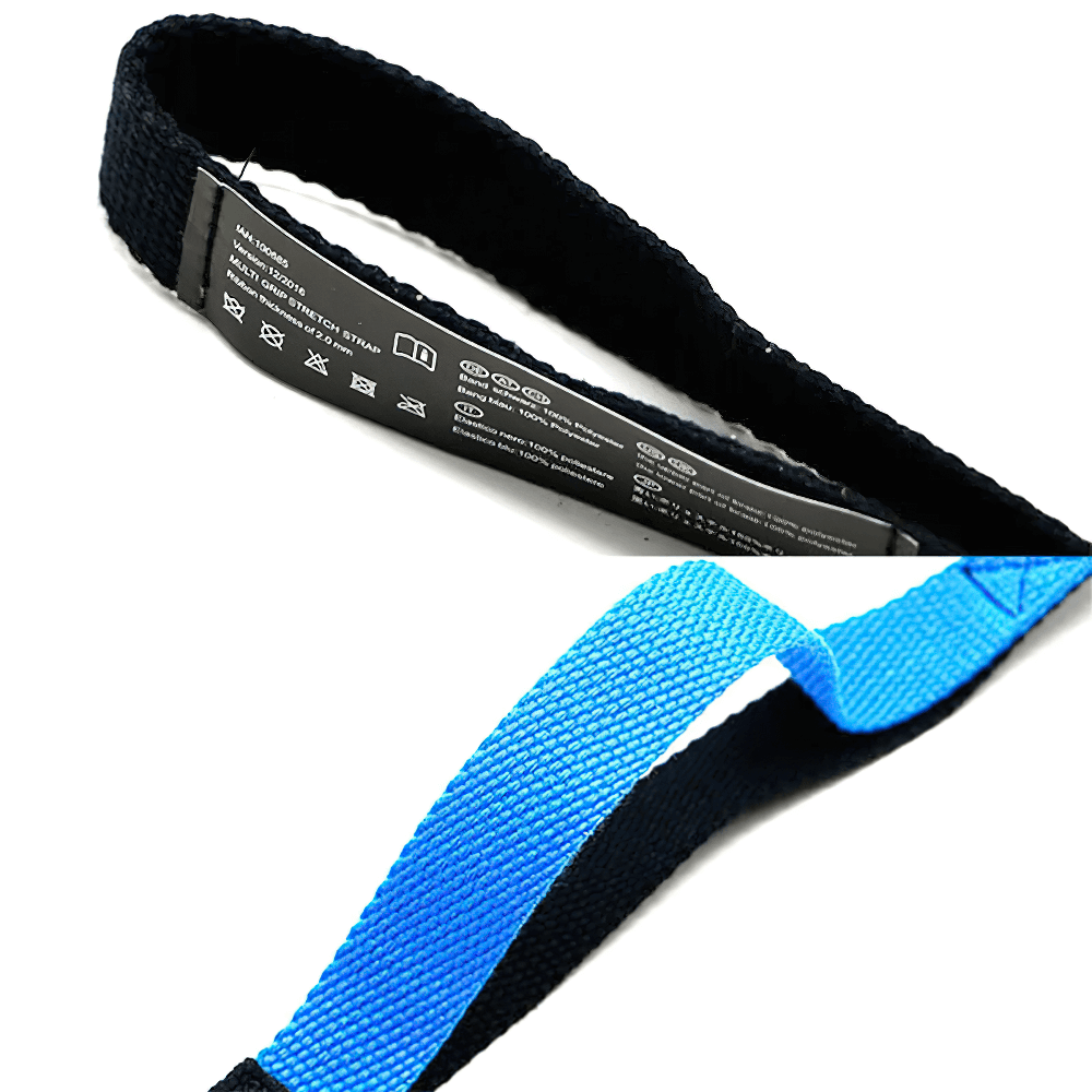 Anti-Gravity Stretch Strap with Loops, perfect for Pilates, yoga, and aerial exercises. Enhance flexibility with this durable yoga belt.