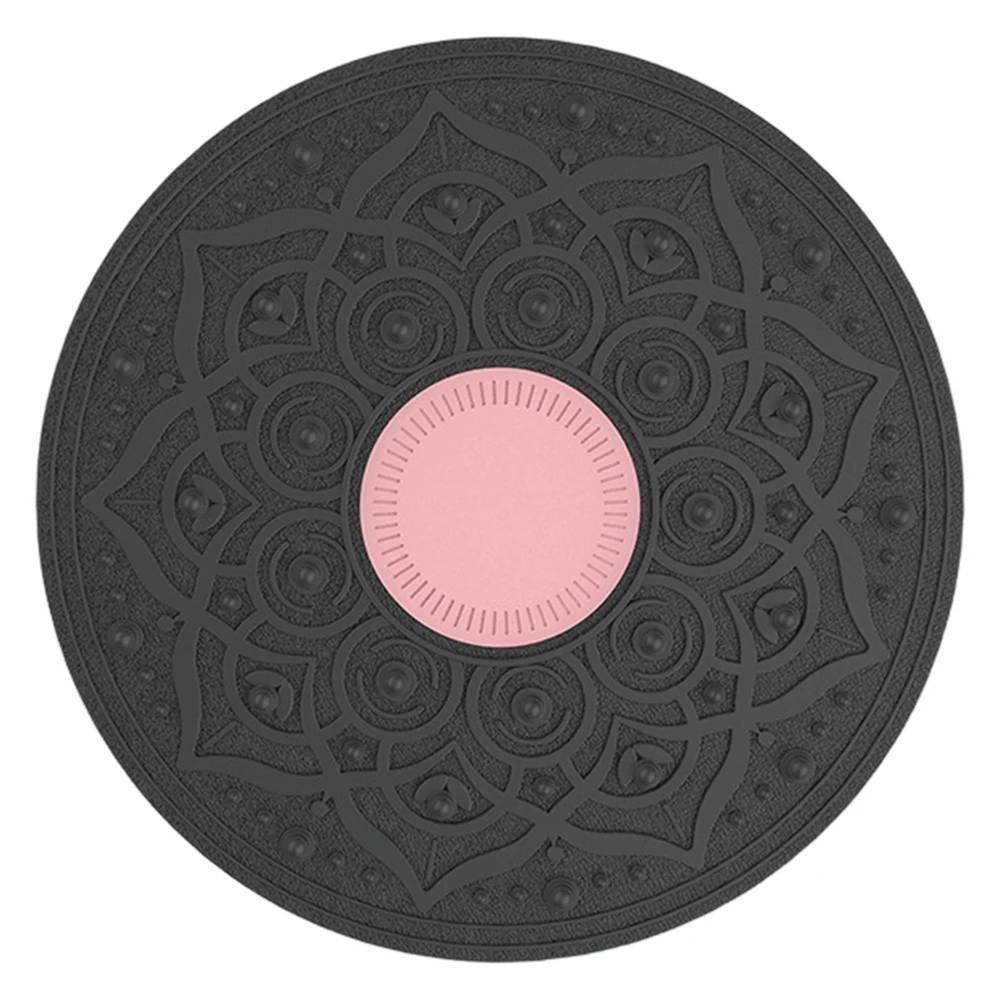 Textured anti-slip balance board with intricate design, ideal for core training, yoga, and stability exercises.