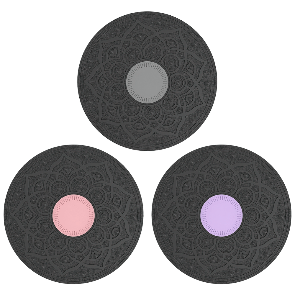 Anti-Slip Balance Board SF3367 in pink, purple, and black, designed for core training and stability exercises with textured grip.