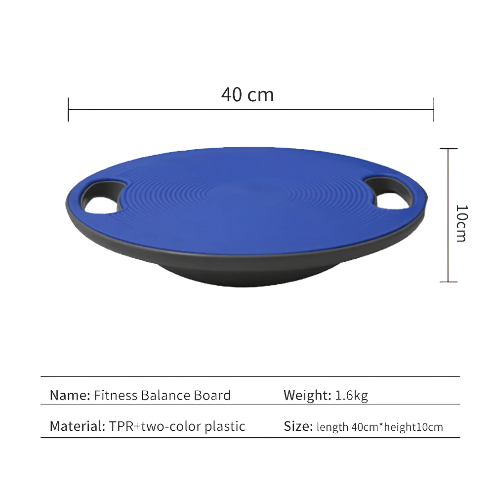 Anti-Slip Fitness Balance Board with Handles - SF3501, blue, 40 cm diameter, fitness equipment with sturdy handles, ideal for workouts.