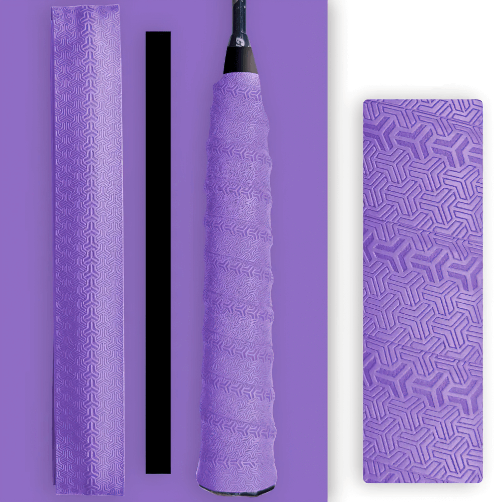 Anti-Slip Sport Racket Overgrip Tape - SF3451 in vibrant purple with textured surface for enhanced grip and sweat absorption.