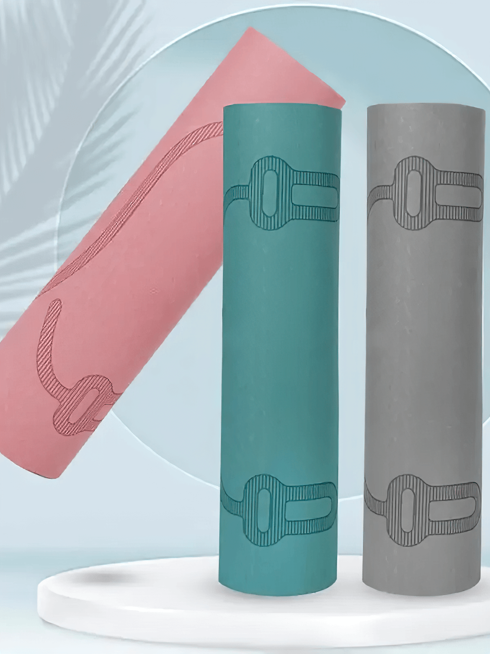 Colorful anti-slip TPE yoga mats showcasing non-slip surface, ideal for yoga, skipping, and fitness routines. High-density for durability.