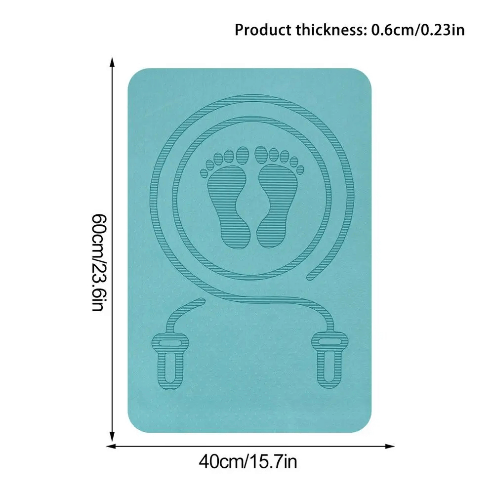 Anti-Slip TPE Yoga Mat SF3285 with exercise design, 0.6cm thick, 60x40cm, non-slip surface for yoga and skipping.