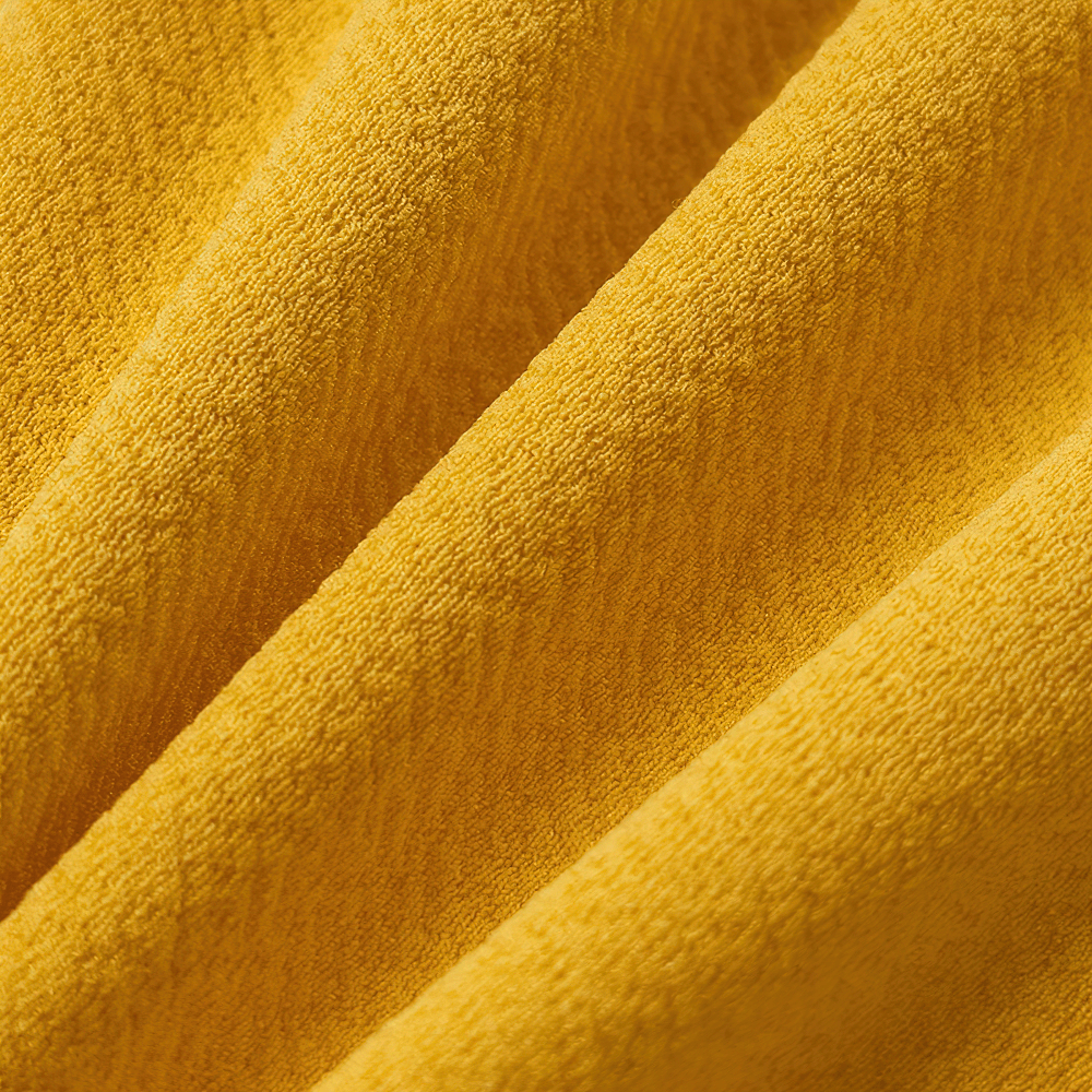 Close-up of yellow fabric texture for Athletic Shorts With Elastic Waist and Side Trim - SF3732