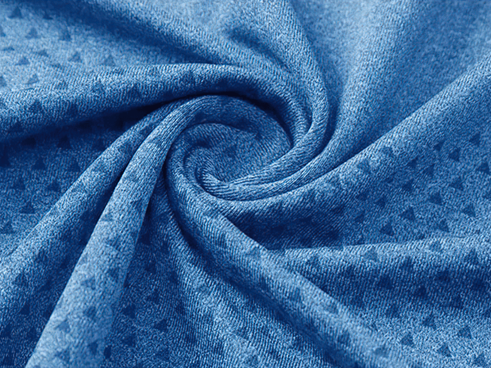 Close-up of blue breathable fabric for Athletic Tank Top with Reflective Logo - SF4109, showcasing the textured material design.