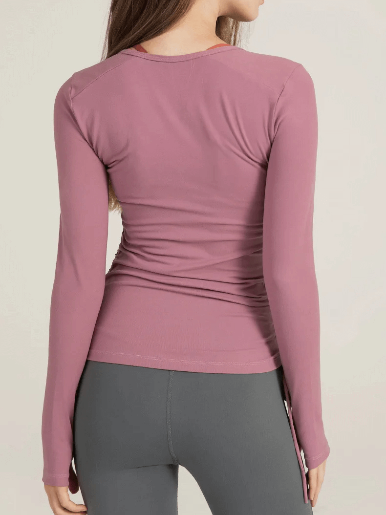 Athletic Thumb Hole Zip Top for Gym and Yoga - SF2107