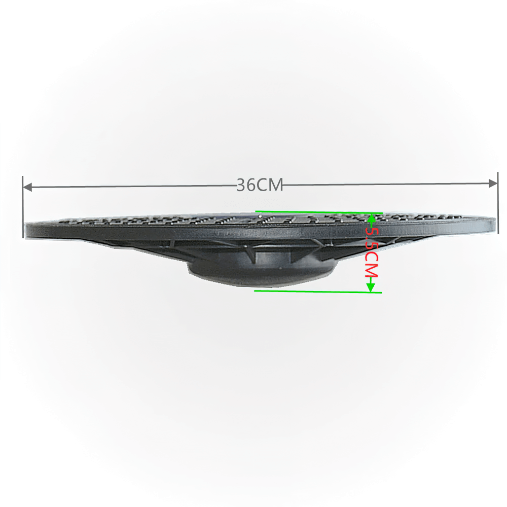 Side view of balance board SF3222 with 36cm diameter and non-slip surface for stability and core training