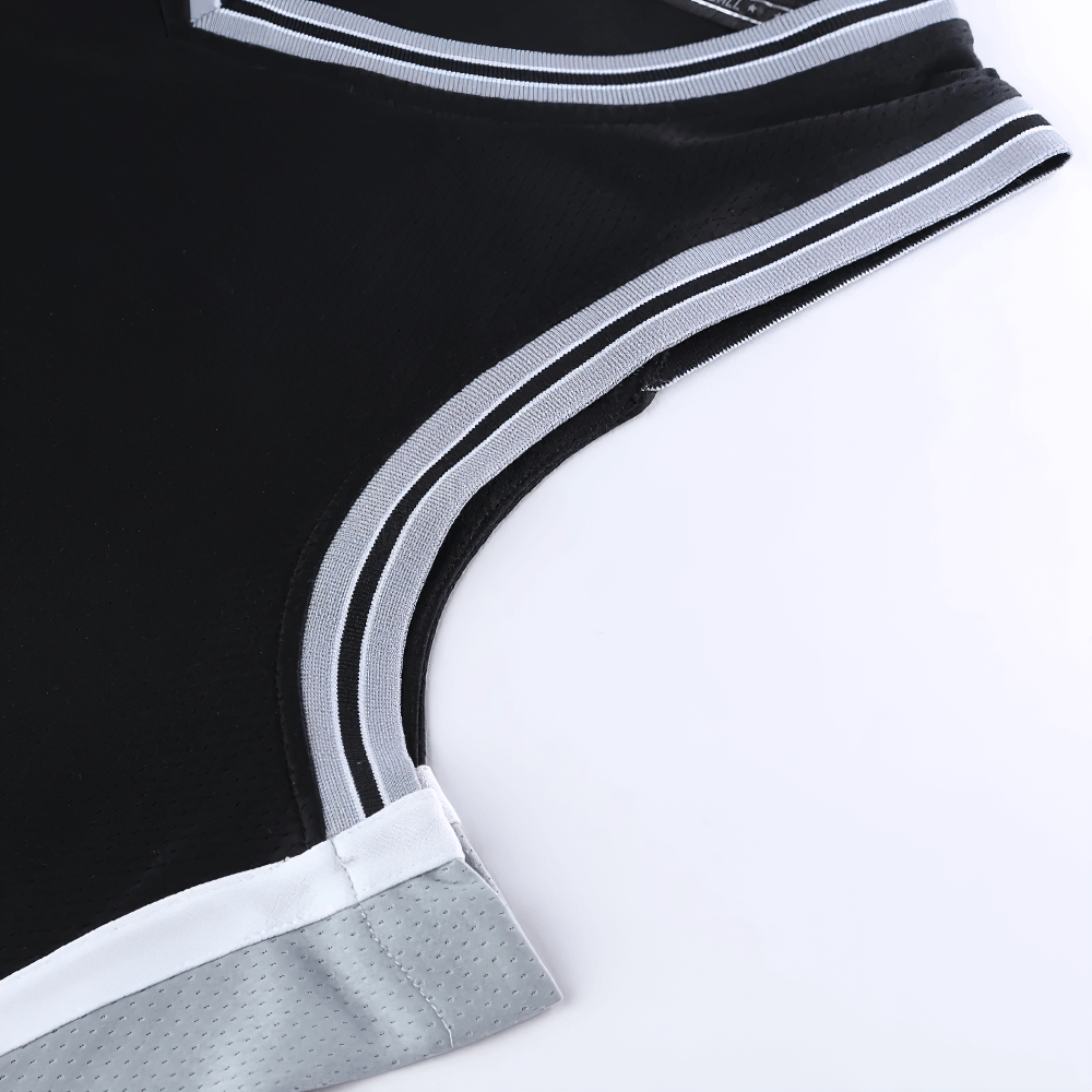 Close-up of Basketball Training Tank with Mesh Sides and V-Neck - SF4091, showing breathable mesh and sleek athletic design.