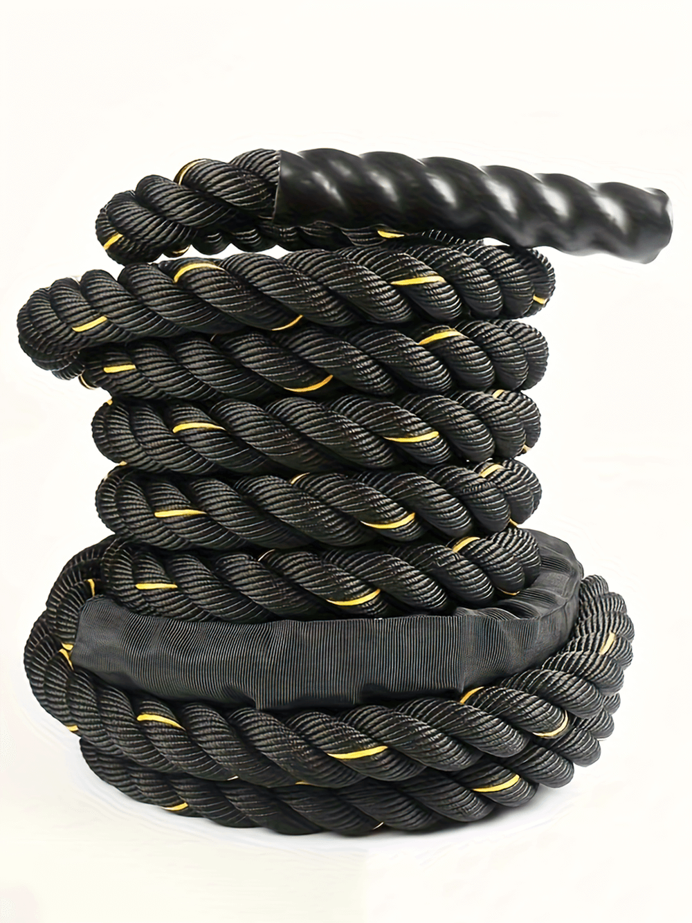 Heavy-duty battle training rope for strength and endurance, ideal for core workouts and full-body conditioning.