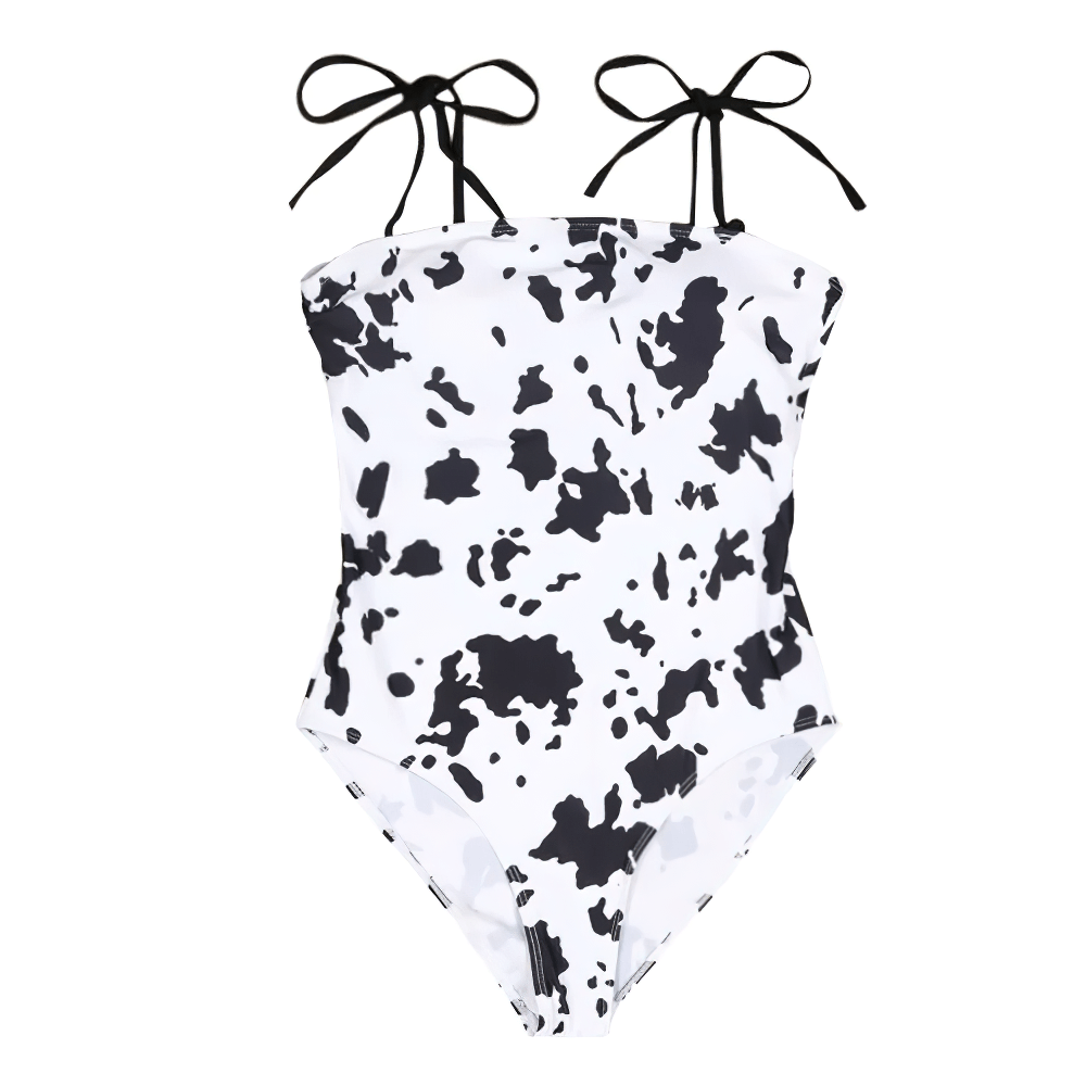 Beach Style Printed Polyester One-Piece Swimsuit - SF2140