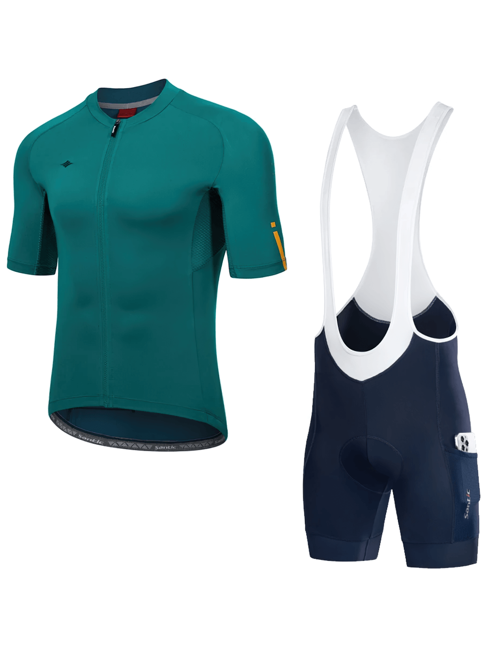 Men's short-sleeved cycling top and padded bib shorts set - ideal for summer rides, SF2598