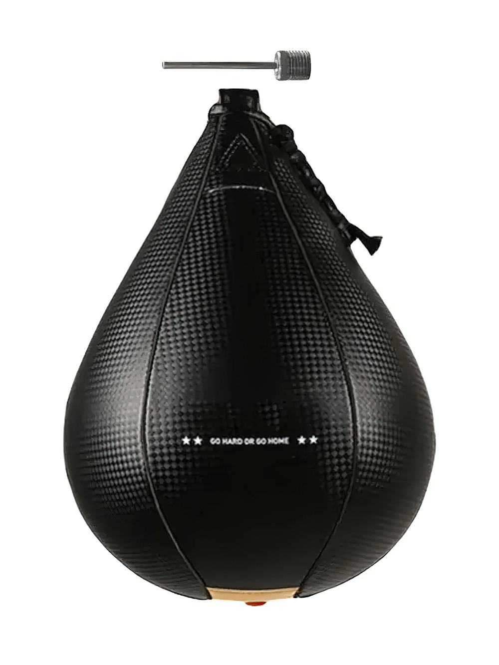 Black PU leather speed ball SF3160 for boxing training with needle, enhances timing, reflexes, and precision with reinforced stitching.