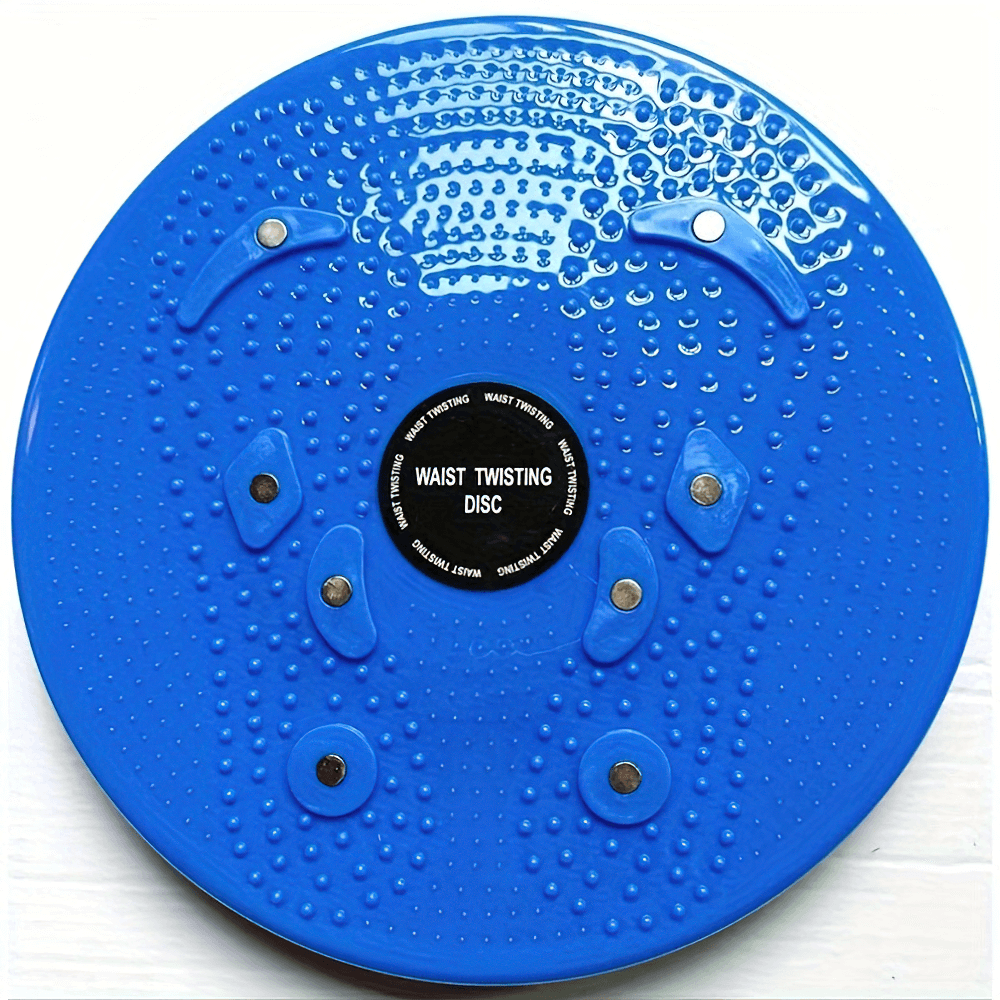 Blue multifunctional waist twisting balance board for core training and body shaping.