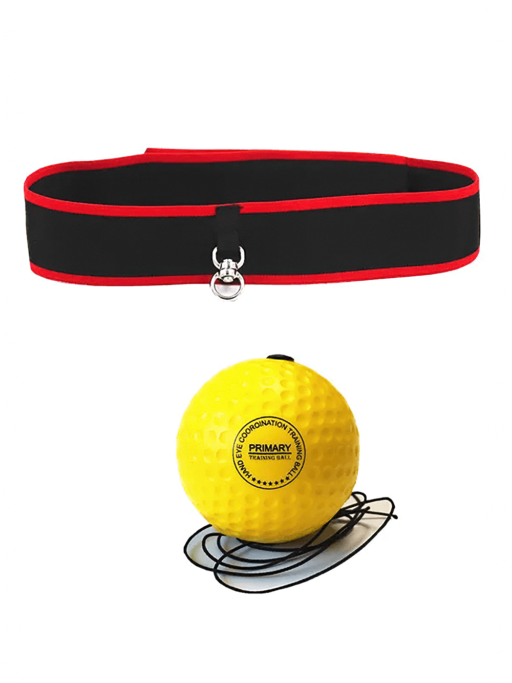 Yellow boxing reaction ball with adjustable headband for precision training, ideal for speed drills and improving hand-eye coordination.