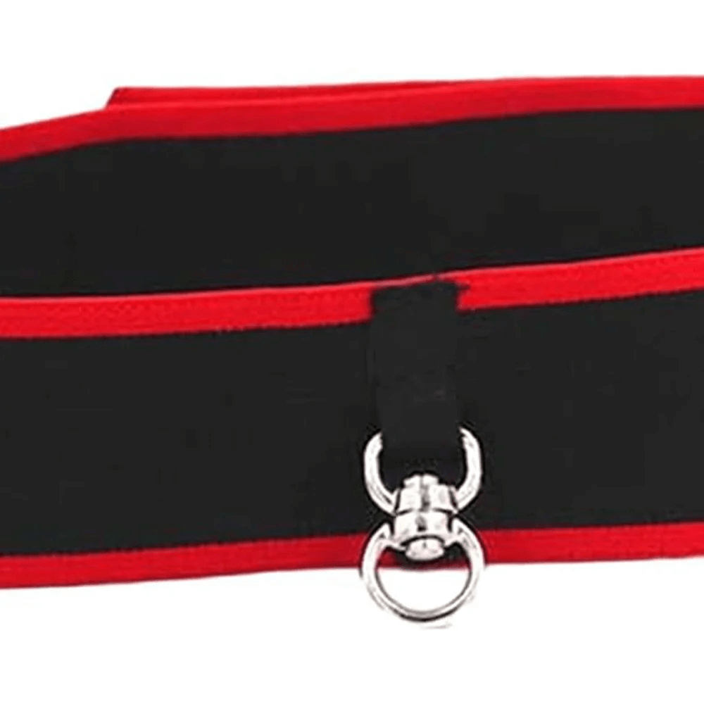 Black and red adjustable headband for boxing reaction ball, enhancing speed, focus, and reflexes for combat training.